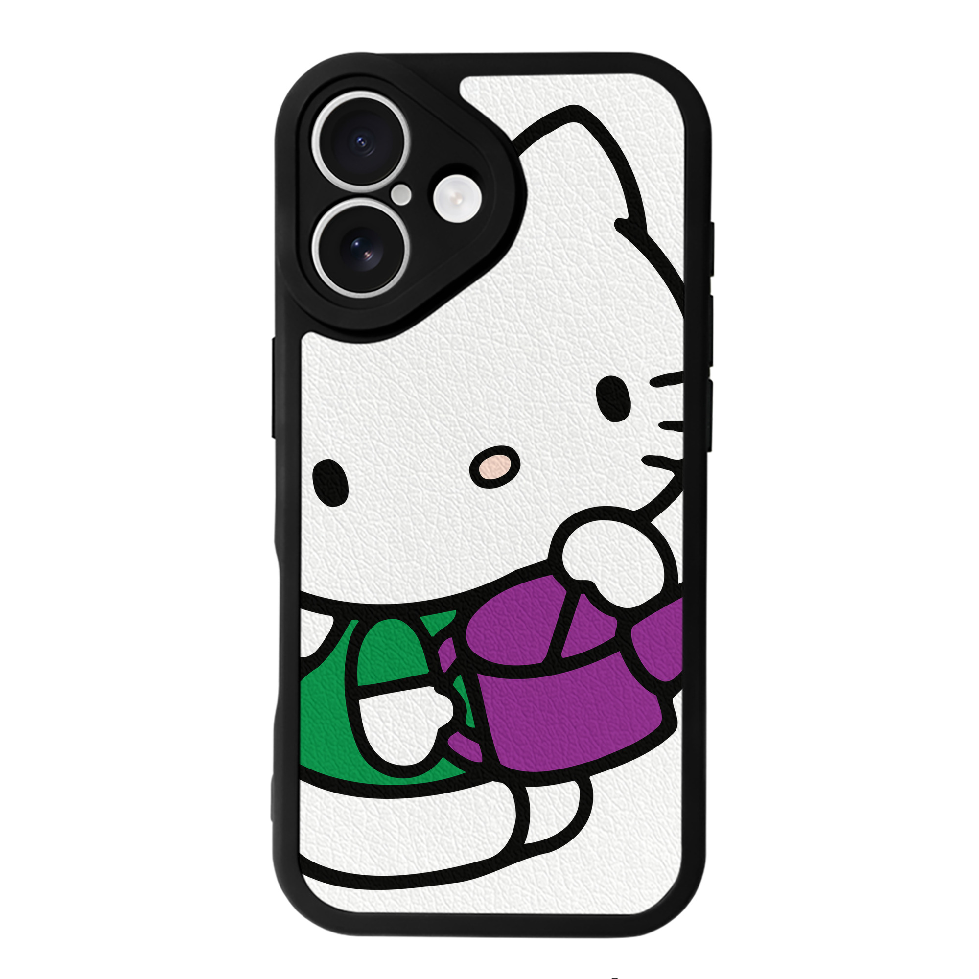 （画像用） Hello Kitty ハローキティ 【iPhone 16シリーズ対応】シリコンスマホケース（レザー調） 材質：シリコン